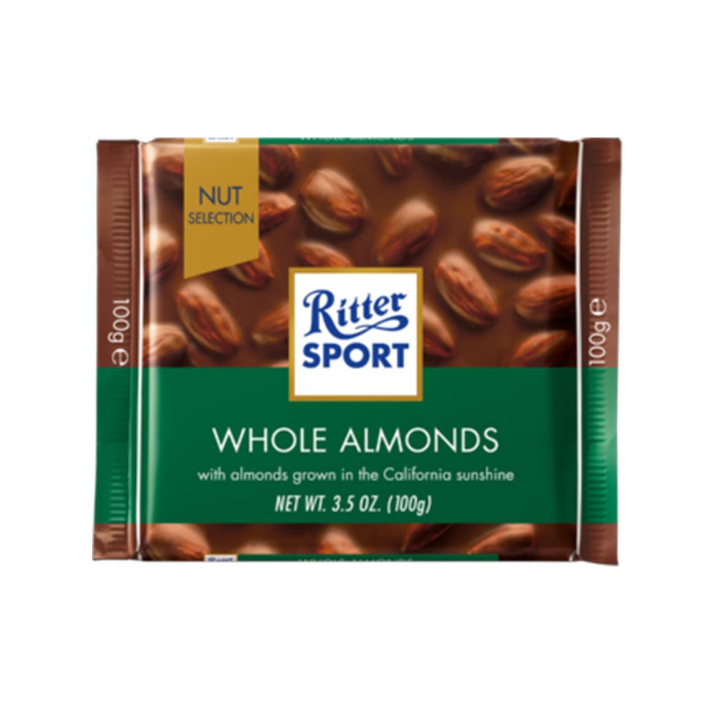 Chocolate leche con almendras Ritter 100gr