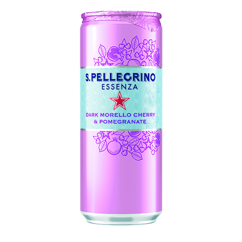 S.Pellegrino Essenza Dark Morello Cherry y Pomegranate Cereza Oscura Morello y Granada, Sin Calorias