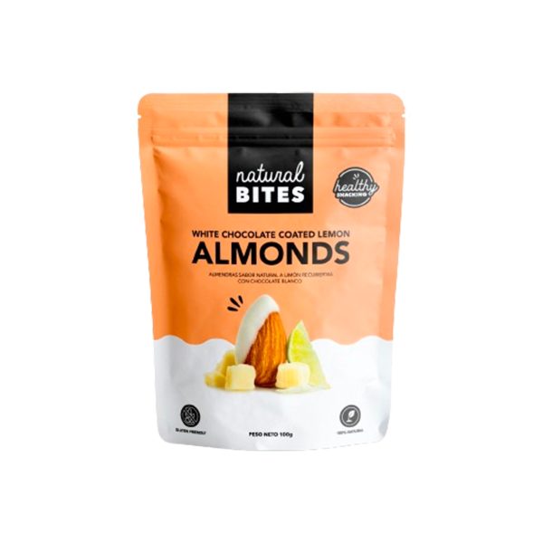 Almendras Recubiertas Con Chocolate Blanco Sabor Limón 100g