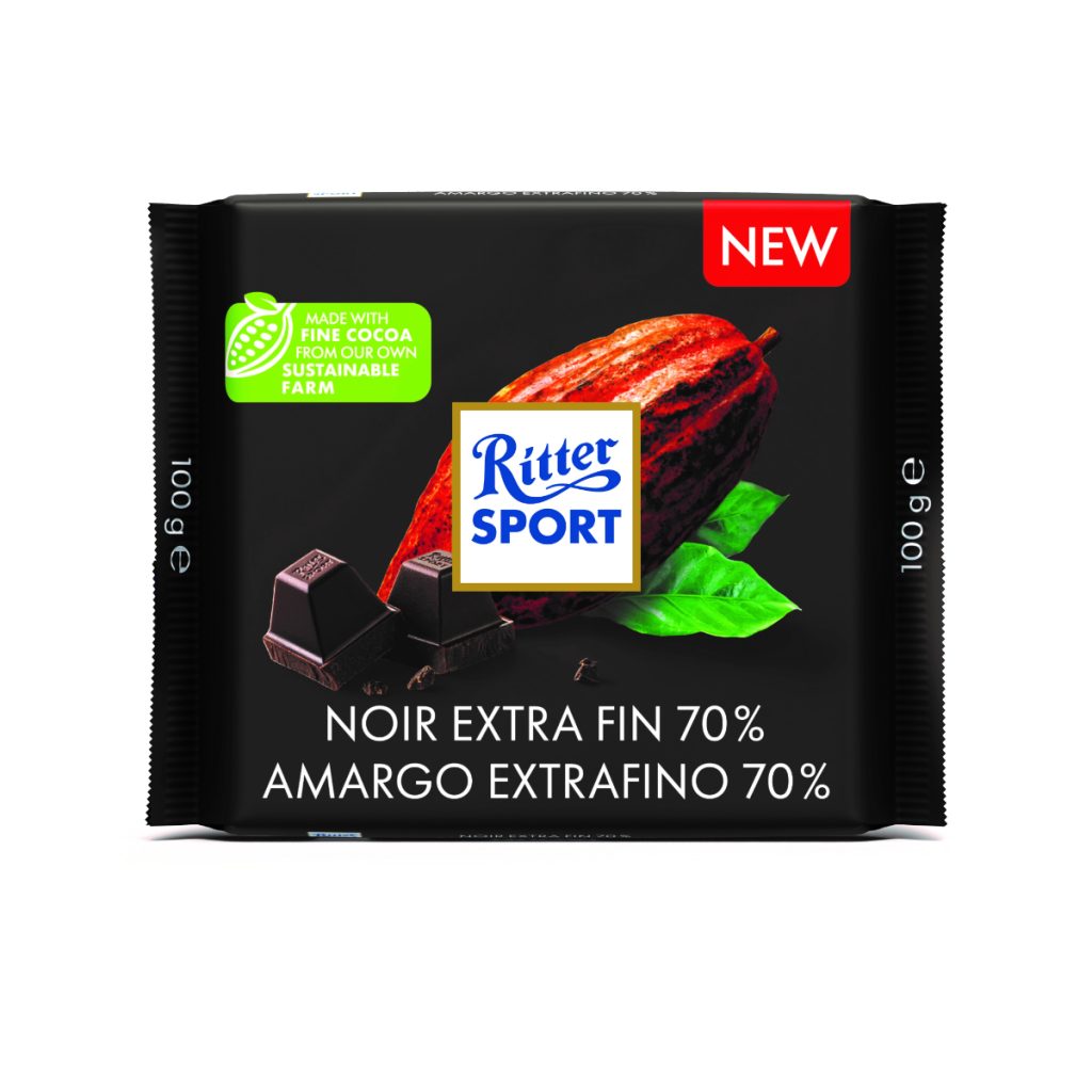 chocolate amargo 70% extrafino ritter 100g