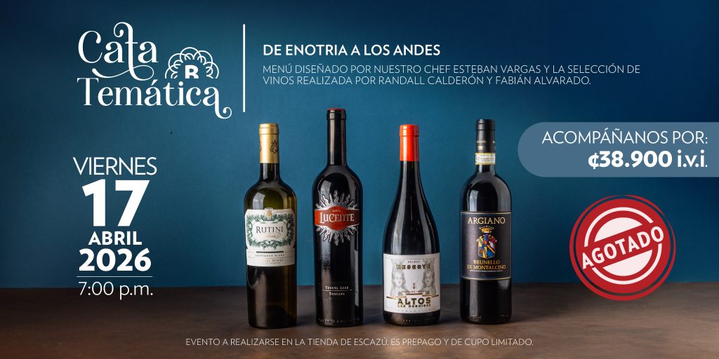 Cata Temática Abril, De Enotria a los Andes.
