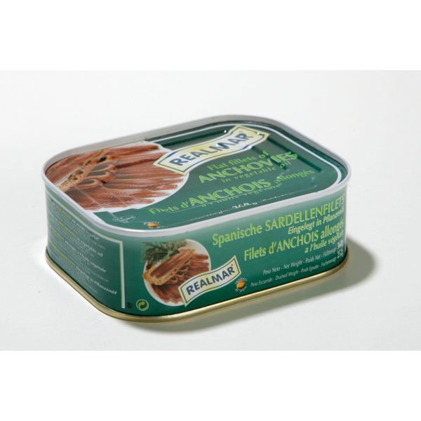 fillet de anchoas en aceite de girasol 368g realmar